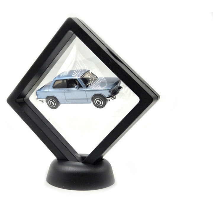 Lebegő vitrin keret / tároló - kicsi - 9x9cm - 1:64 kisautókhoz