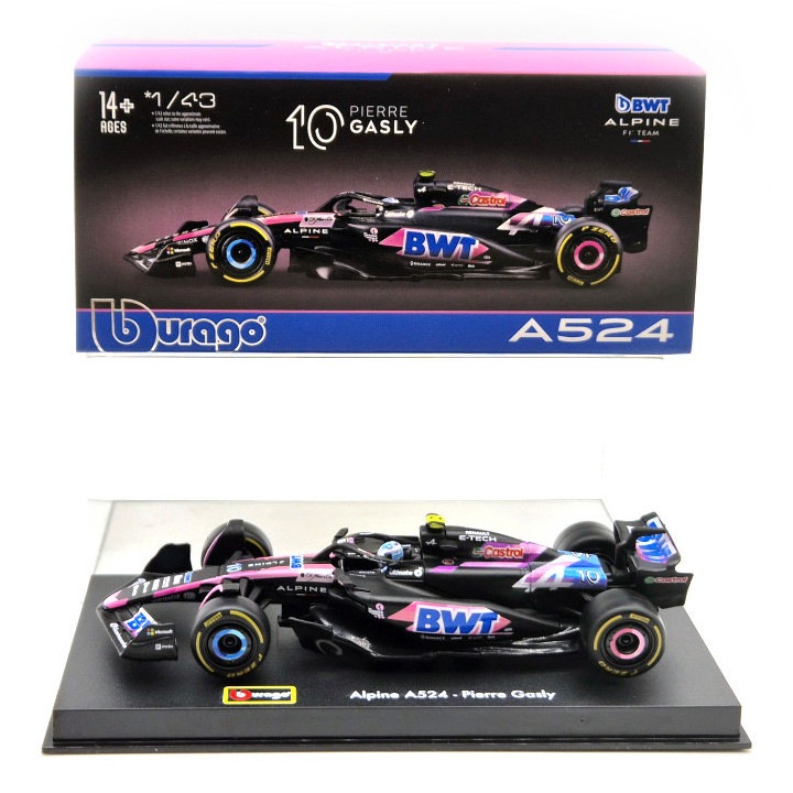 BWT Racing Alpine A524 F1 #10 (2024) - Pierre Gasly - PILÓTÁVAL - Bburago - 1:43