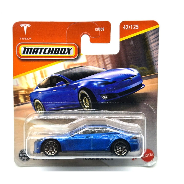 Tesla Model S - 42/125 - bliszteres - Matchbox - 1:64