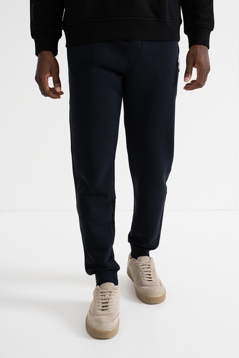 Karl Lagerfeld, Pantaloni regular-fit de trening cu snur, Bleumarin, M