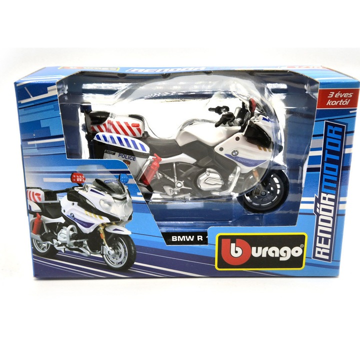 Magyar rendőrmotor BMW R1200RT - Bburago - 1:18 1/18 modellautó modell motor
