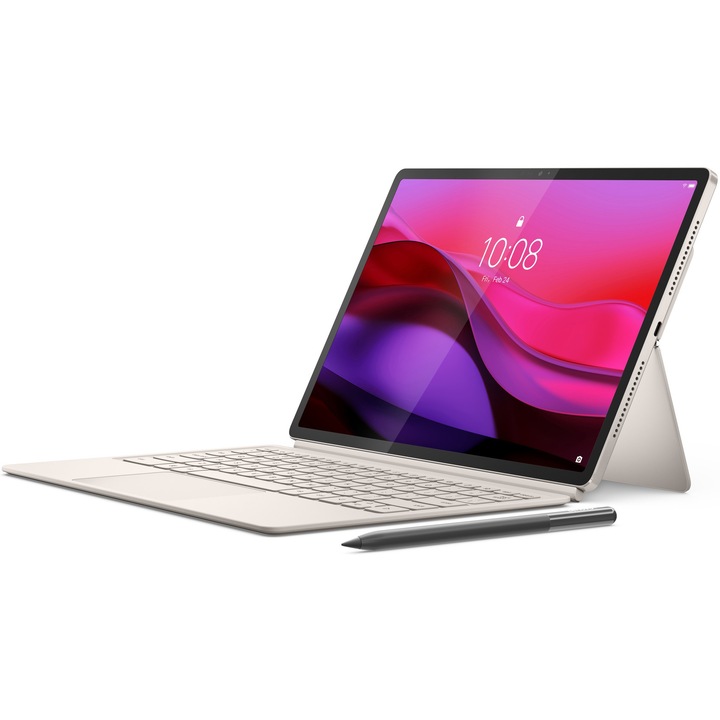 Tableta Lenovo Yoga Tab Plus, Octa-Core, 12.7" 3K (2944x1840), 16GB RAM, 256GB, Wifi, + Seashell Lenovo(r) 2-in-1 Keyboard Pack + Lenovo Tab Pen Pro