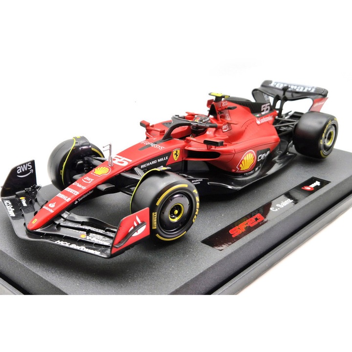 Ferrari SF-23 Team Scuderia F1 #55 (2023) - Carlos Sainz - PILÓTÁVAL - Bburago - 1:18