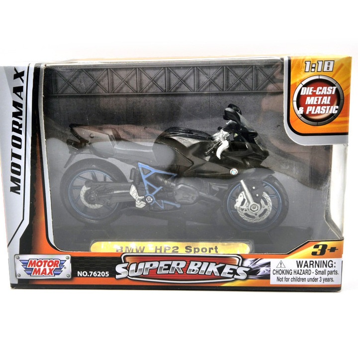 BMW HP2 Sport - fekete - Motormax - 1:18