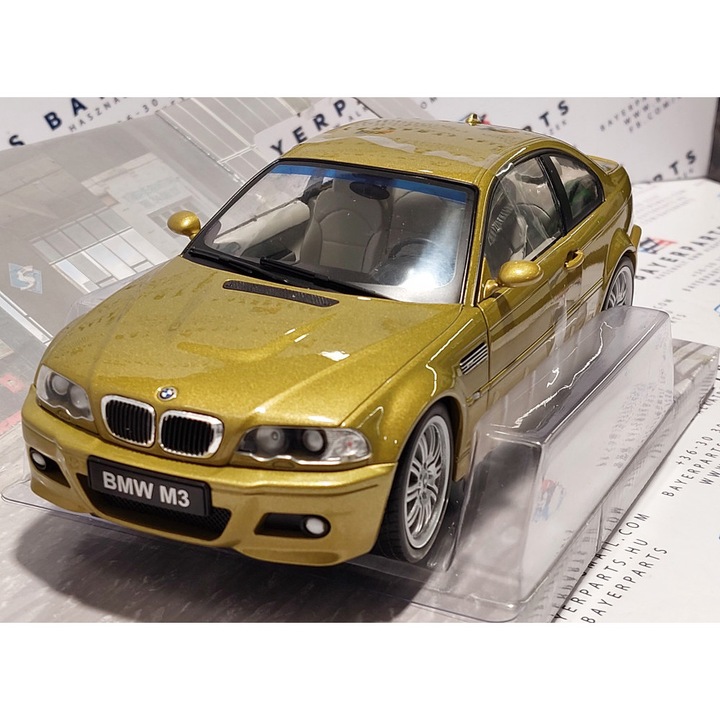 Bmw E46 M3 Phoenix yellow Solido 1:18 1/18 modellautó modell autó