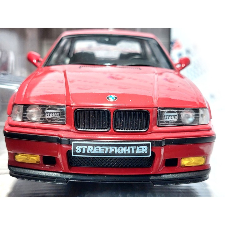BMW E36 M3 coupe (1994) piros streetfighter - Solido - 1:18 1/18 modellautó modell autó