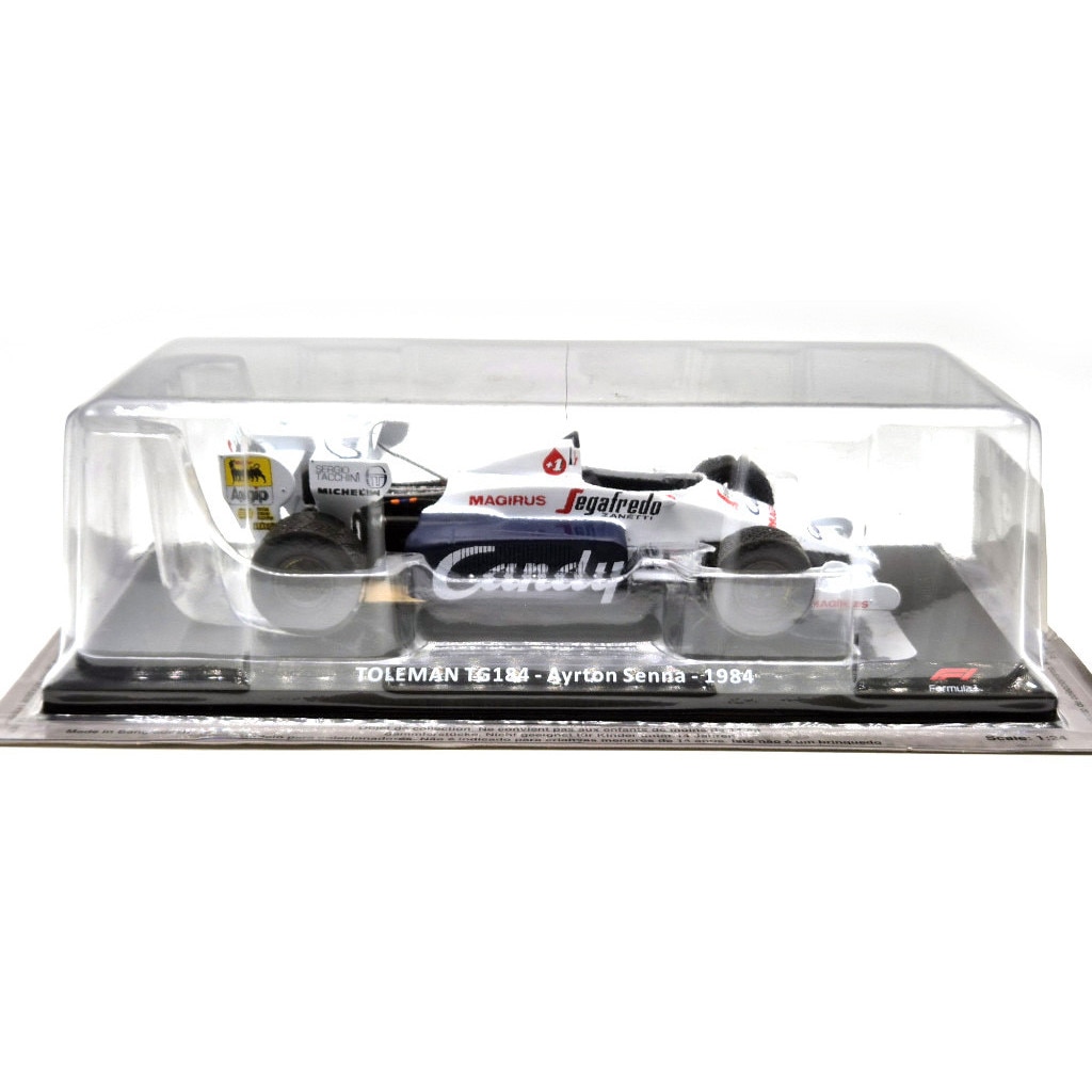 Voiture F1 Diecast 1/24 - Toleman TG184 Ayrton Senna 1984 - Marque IXO - Métal - Neuf En Boîte