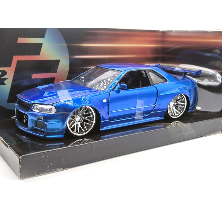 Nissan Skyline GT-R R34 - Fast&Furious - Halálos Iramban - Brian's Skyline - Jada - 1:24