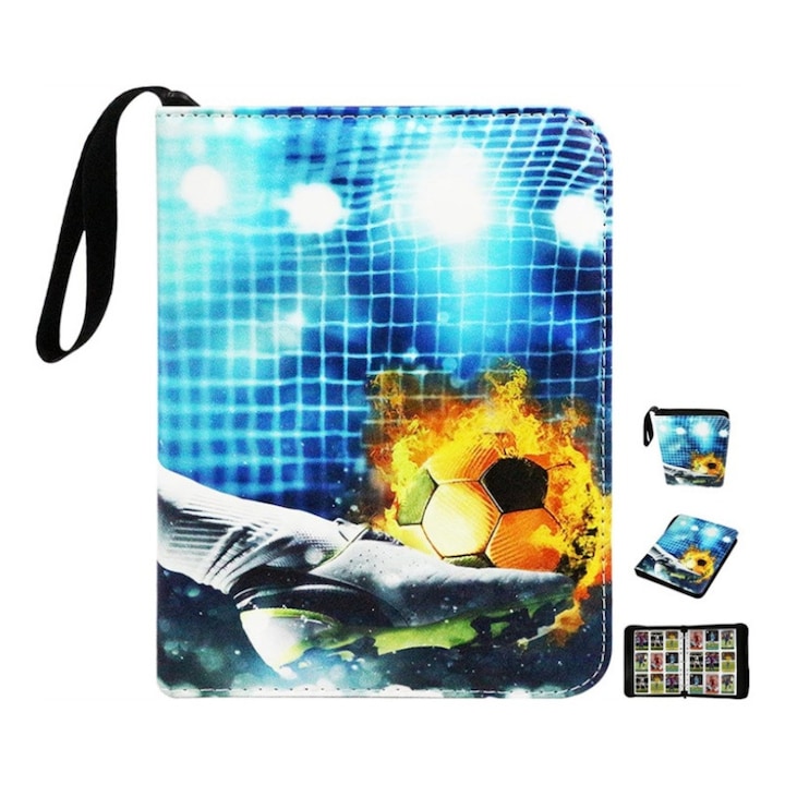 Album de carduri, 9 rame, 50 de pagini, capacitate 900 de carduri, cu 50 de mansoane detasabile, suporturi pentru carduri de schimb Suporturi pentru carduri sportive Suporturi pentru carduri de baschet Albume pentru carduri de schimb