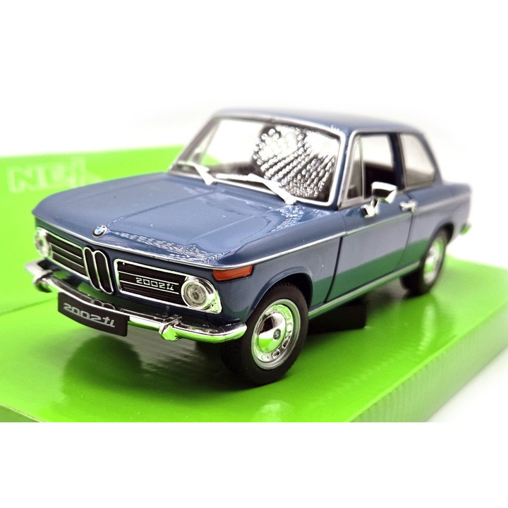 BMW 2002Ti 1966 kék - Welly modellautó 1:24