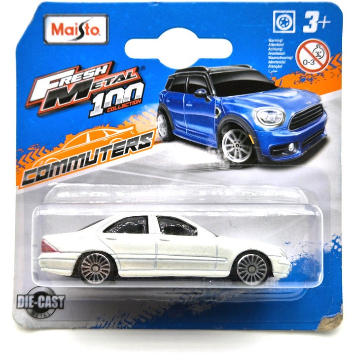 Mercedes Benz S Class - fehér - Maisto - 1:64