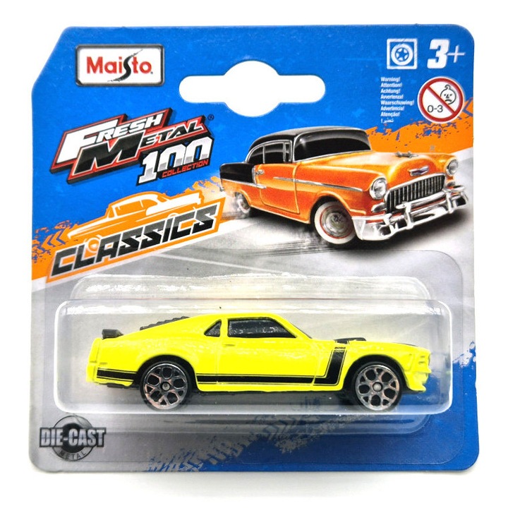Ford Mustang Boss 302 (2013) - sárga/fekete - Maisto - 1:64