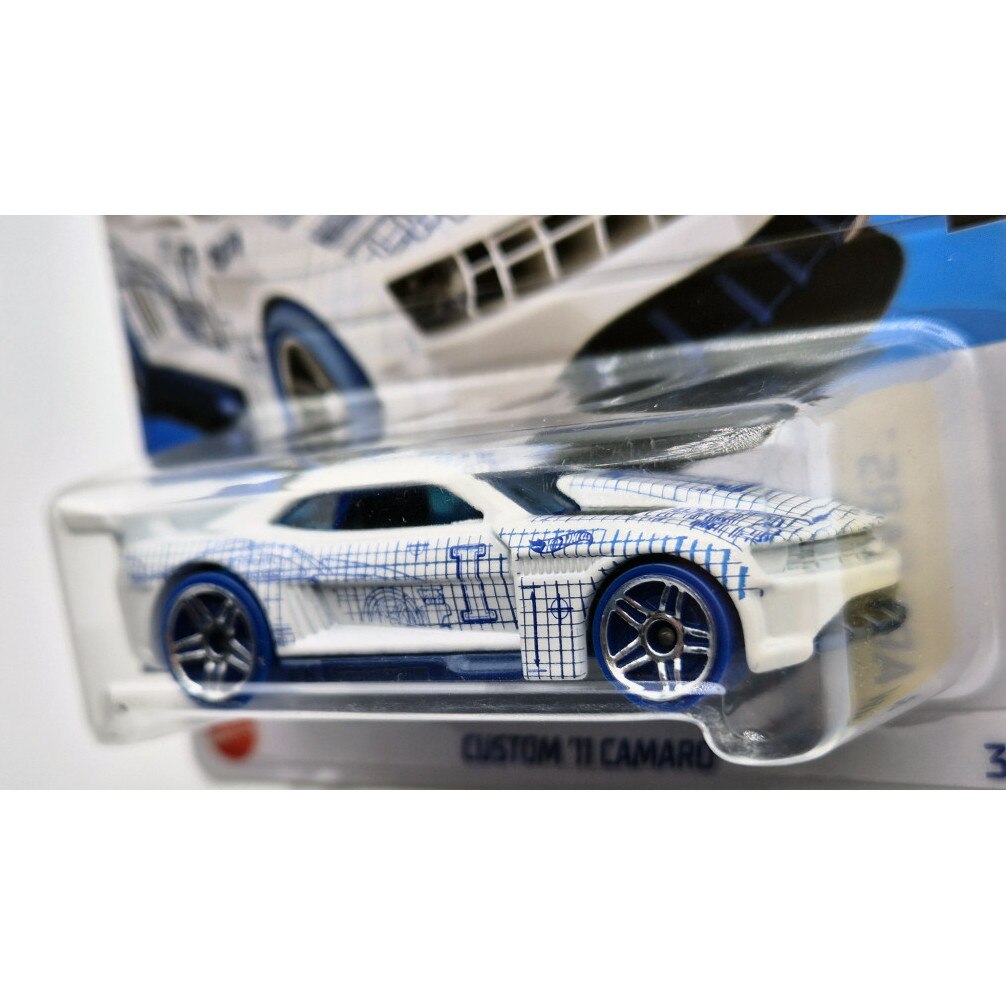 Hot Wheels Custom '11 Camaro Die-Cast Car - HW Art Cars Series, White, 1:64 Scale