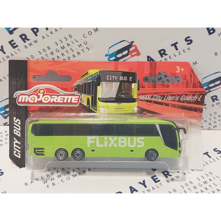 MAN Flixbus (2018) - City Lion's Coach L autóbusz - Majorette - 1:64