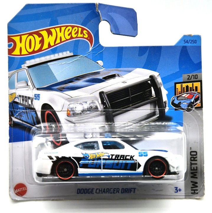 HW Metro - 2/10 - Dodge Charger Drift - fehér - Hotwheels - 1:64