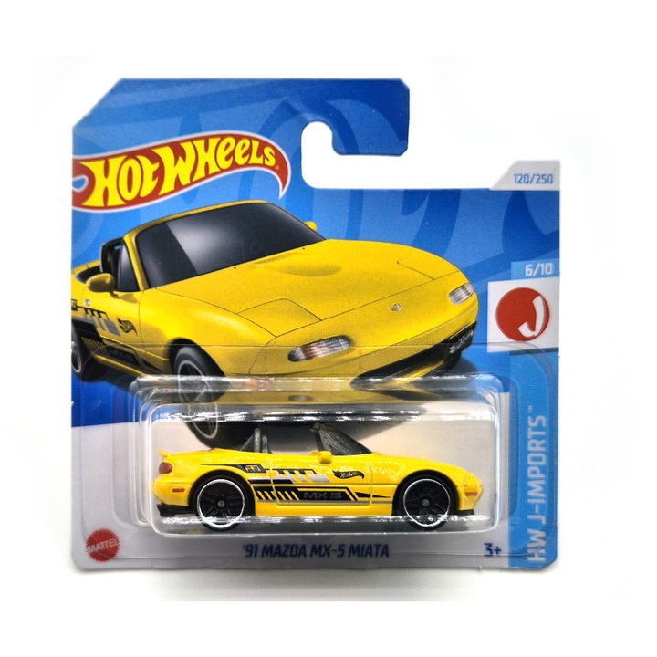 HW Mazda MX-5 Miata (1991) - HW J-Imports 6/10 - 120/250 - Hot Wheels - 1:64