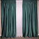Set 2 draperii catifea lux MASTEL 2x350x245cm culoare verde confectionate cu rejansa plus bride de prindere