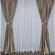 Комплект от 2 кадифени завеси MASTEL бежови 200x245 см, закопчаване rejansa