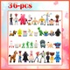 36 darabos OVERTANG figura készlet, animált karakterek, többszínű, 5 cm