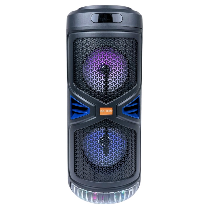 Boxa portabila bluetooth Digivolt DG-1069, 2 Difuzoare de 4 Inch, Cititor Card SD, USB, Telecomanda