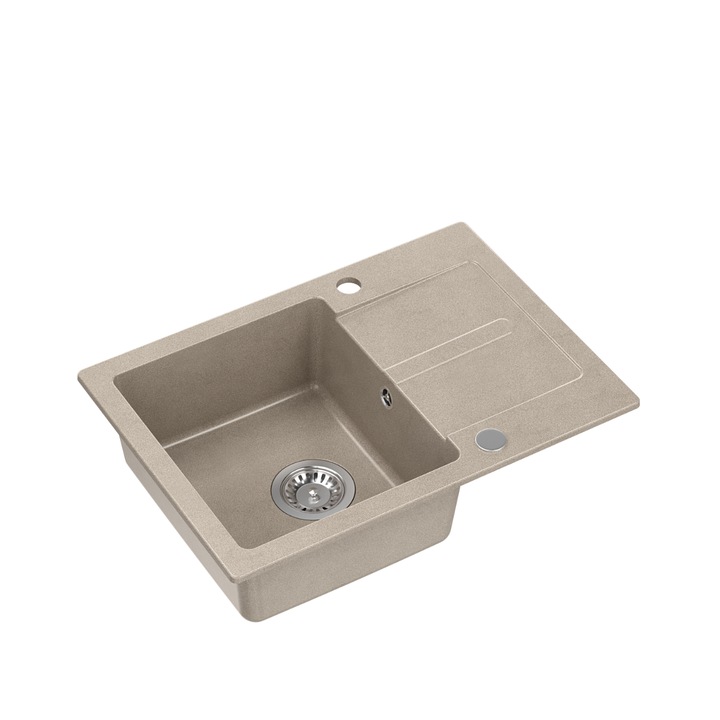 Chiuveta Quadron SPIKE 116 Granite 60x44x18,5 cm Bej sifon + mufa falsa
