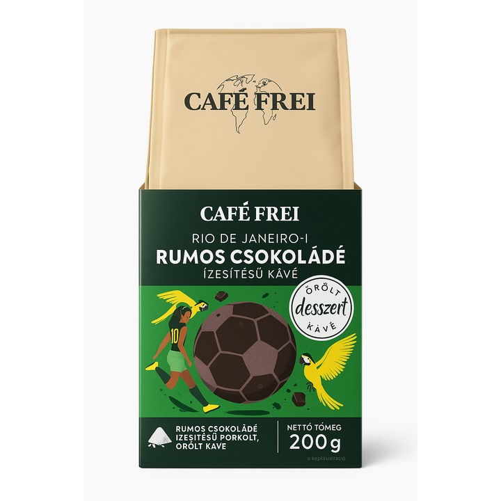 Cafe Frei - Cafea macinata cu aroma de ciocolata cu rom, 200g