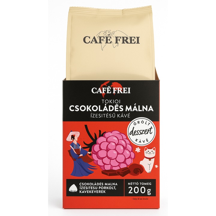 Cafe Frei – Cafea macinata cu aroma de ciocolata si zmeura Tokyo 200g