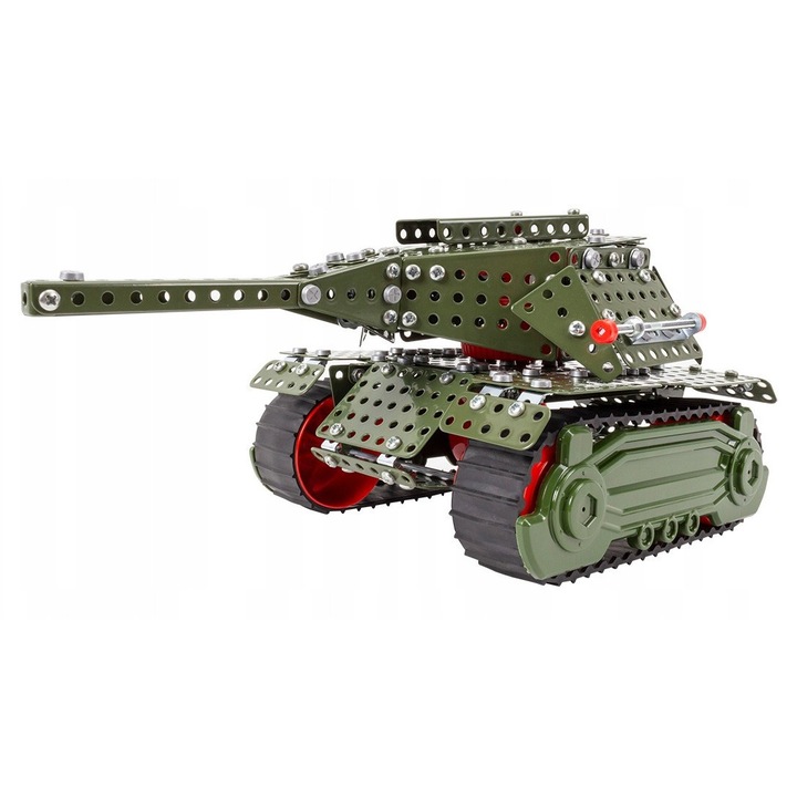 Fém építőjáték készlet 'Tank', 540 darab, TechnoK, 34x16 cm, 7+ éves gyerekeknek