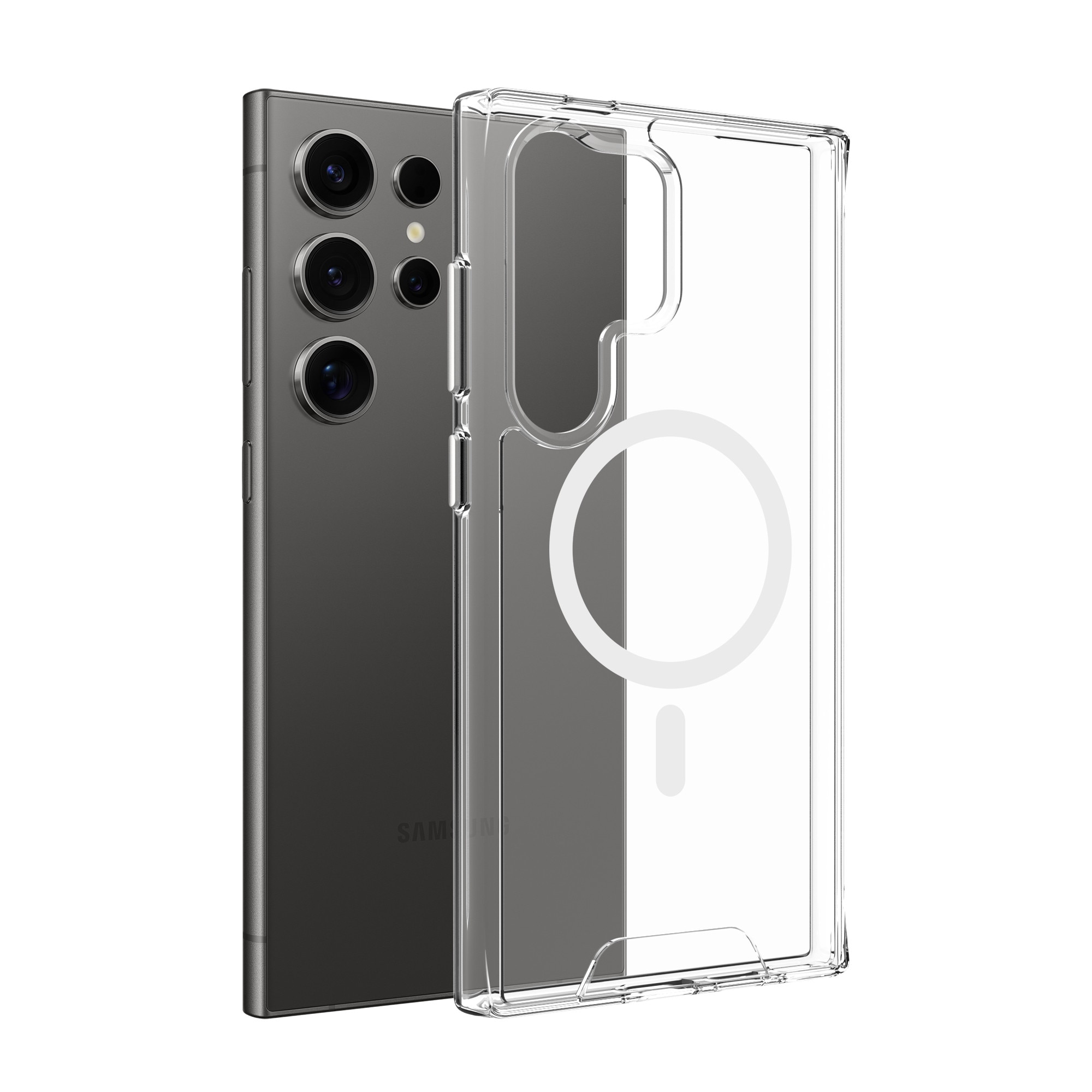 Husa de Protectie, Compatibila Samsung Galaxy S24 Ultra, Doctor Shield Fantom, MagSafe -Transparent