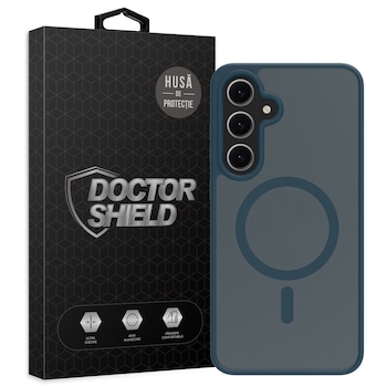 Husa de Protectie, Compatibila Samsung Galaxy S24 FE, Doctor Shield Fantom, MagSafe - Albastru