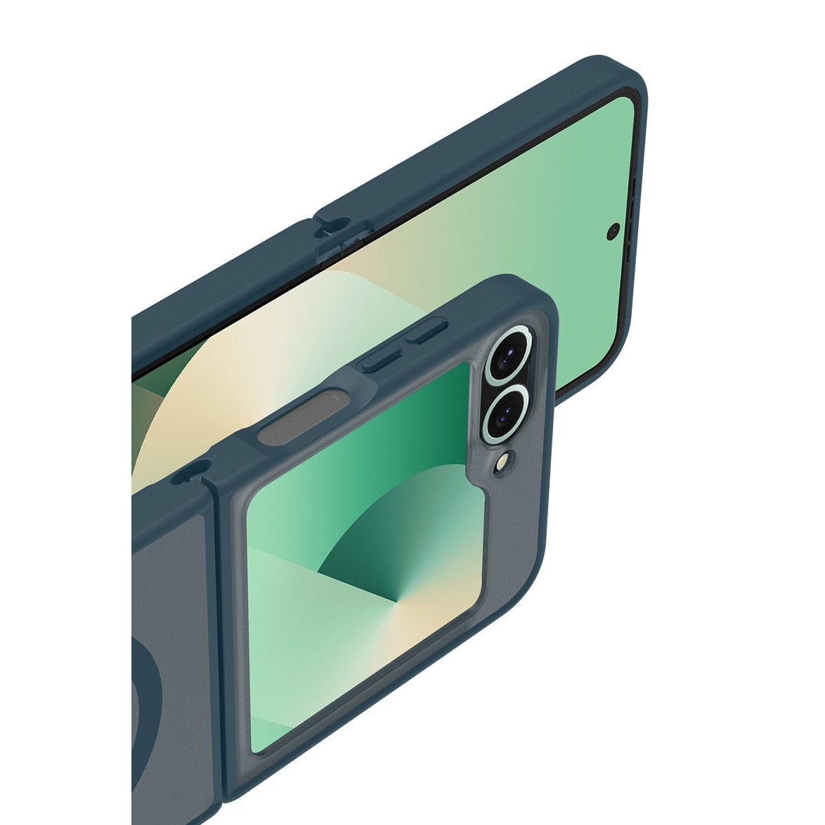Husa de Protectie, Compatibila Samsung Galaxy Z Flip6, Doctor Shield Fantom, MagSafe - Albastru
