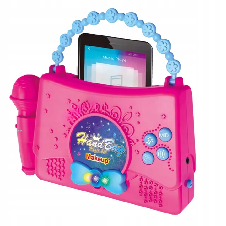 ProNice gyerek karaoke szett, LED fényekkel, rózsaszín/kék