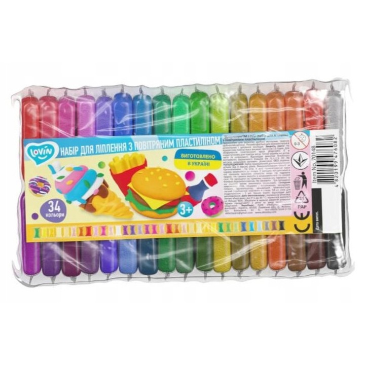 Lovin modellező gyurma, 34 szín