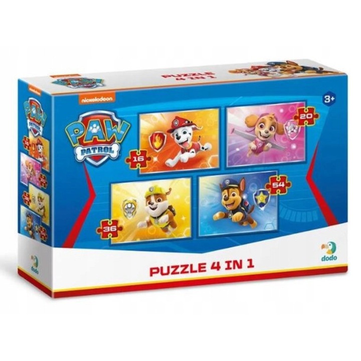 Puzzle 4 in 1 Dodo Paw Patrol, multicolor