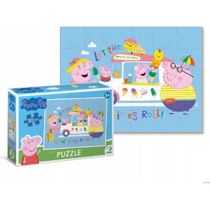 Puzzle Dodo Swinka Peppa, 30 elemente, 27x20cm, multicolor