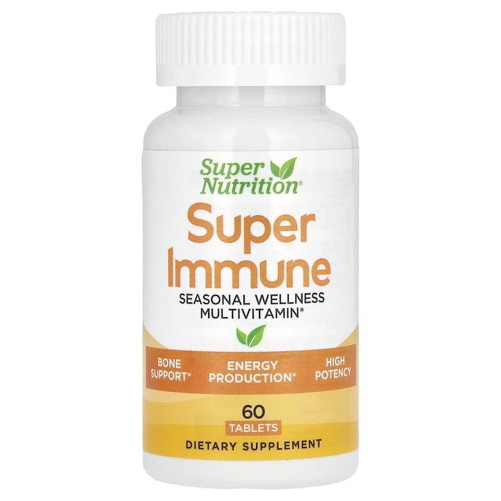Super Nutrition, Super Imunitar, Multivitamine pentru Stimularea Imunitatii cu Glutation, 60 de Tablete