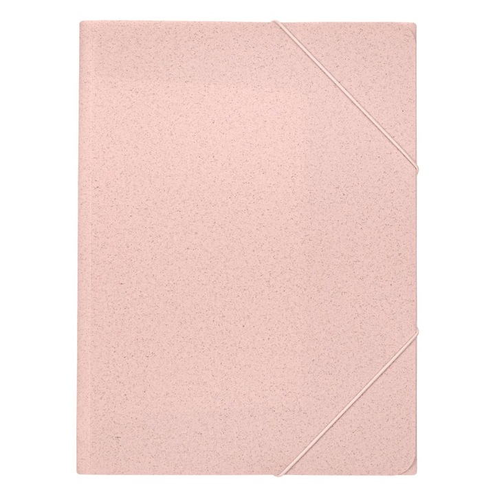 Mapa fancy roz cu stropi & elastic 23.5x32cm