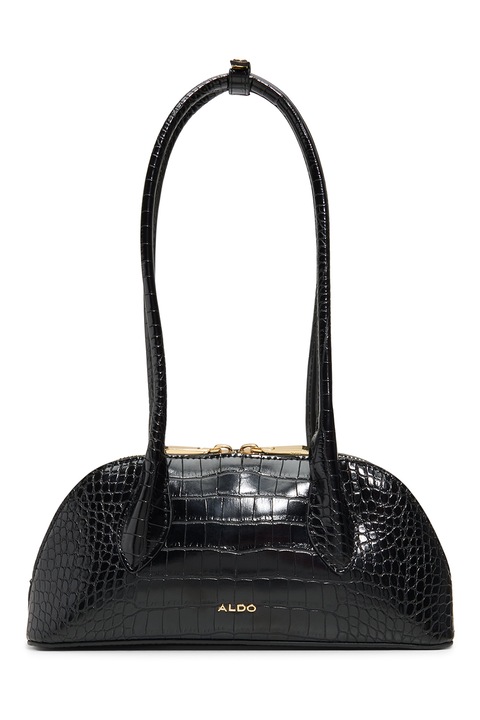Aldo, Heiley krokodilbőr hatású válltáska, Fekete