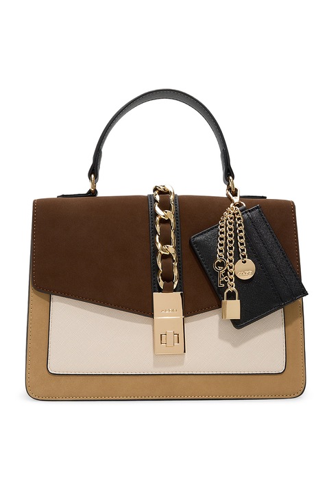 Aldo, Geanta crossbody din piele ecologica Caiillaa, Bej, Maro fango, Bej deschis