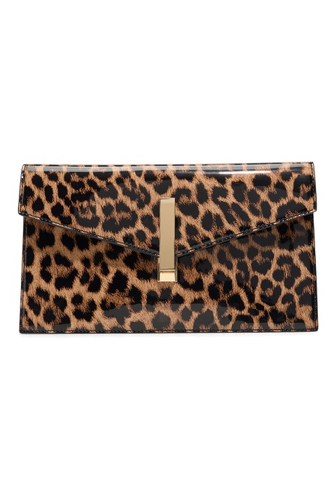 Aldo, Geanta plic cu animal print Larribling, Maro fango, Bej deschis