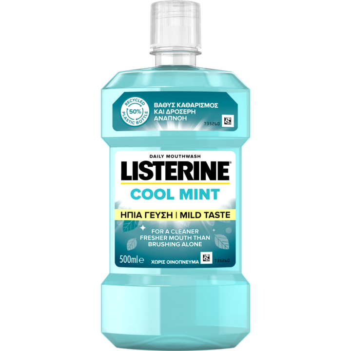Вода за уста Listerine Coolmint без алкохол, 500 мл