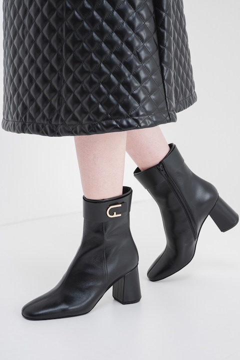 Furla, Botine din piele Chic, Negru