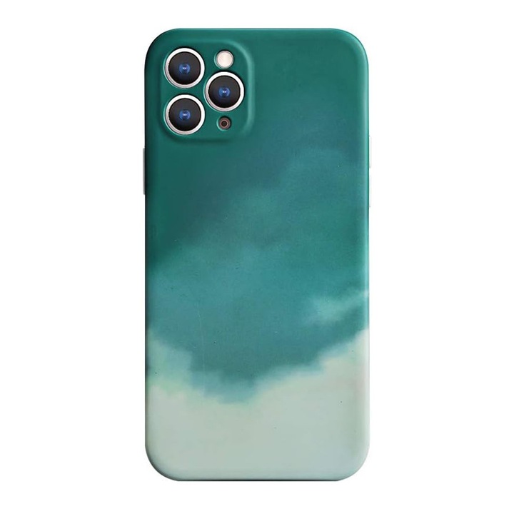 Калъф Touch Of Canvas за Apple iPhone 7/8G/SE2020, Ярки цветове, Артистичен дизайн, Пълна защита, Устойчив TPU, Удароустойчив, Оригинална защита, Устойчив на надраскване, Внимателно изработени покрития, Зелен/Бял