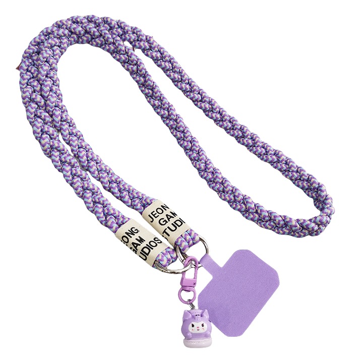 Snur telefon impletit manual, 57cm, mov