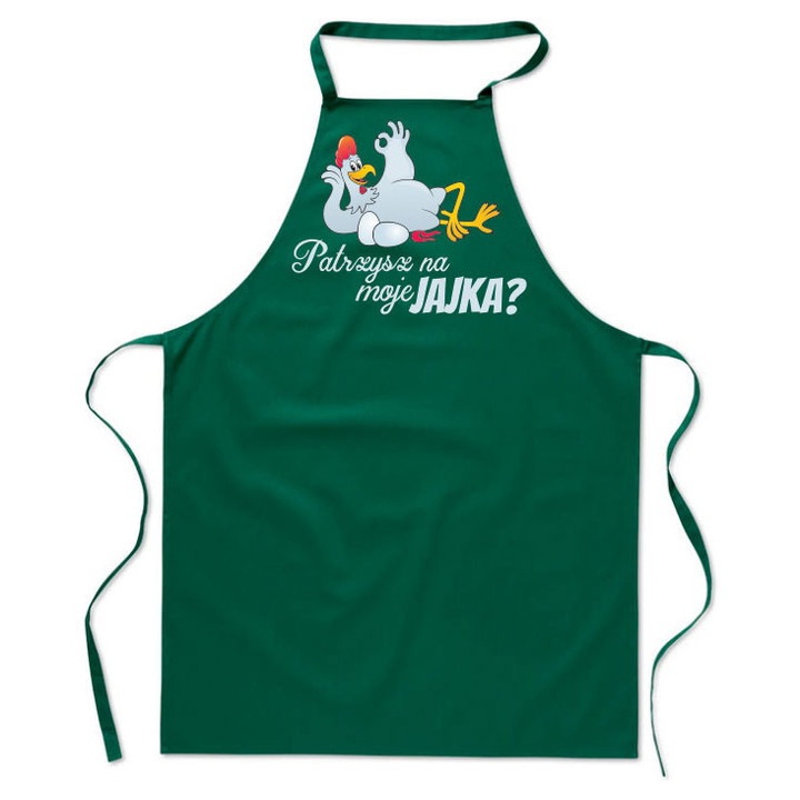 Sorturi bucatarie si gratar, PoStar, Fartuch cu imprimeu Moje Jajka, multicolor, 70x90cm