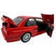 BMW E30 M3 piros mackó modell 1:24 hanggal, lámpákkal, kormányindítással, rugóval