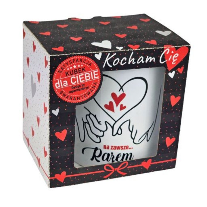 Карго керамична чаша KUBEK CERAMICZNY NA ZAWSZE RAZEM, 330мл, бяла