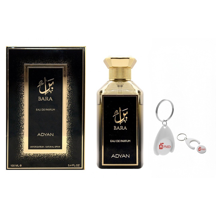 Set Apa de Parfum Bara by Adyan, Unisex, 100ml cu Breloc Personalizat "PMD"