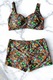 Női kétrészes fürdőruha, plus size, rövidnadrág, többszínű M5007 10376, Többszínű