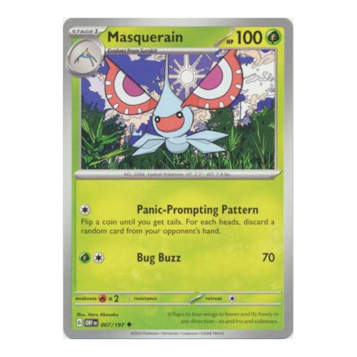 Pokémon Obsidian Flames 007/197 kártya, álarcosbőr, nem gyakori
